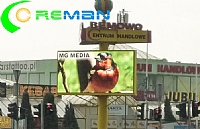 Outdoor hight brightness p10 led display in Poland